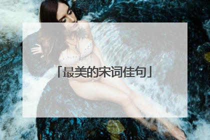 最美的宋词佳句