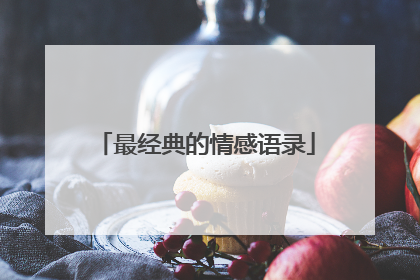 最经典的情感语录