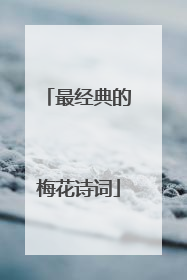 最经典的梅花诗词