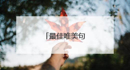 最佳唯美句子摘抄大全