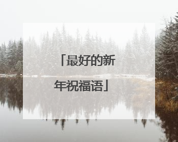 最好的新年祝福语