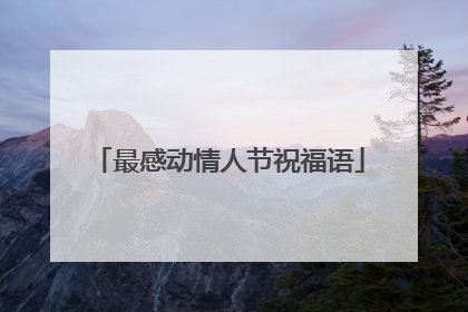 最感动情人节祝福语