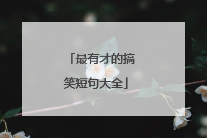 最有才的搞笑短句大全