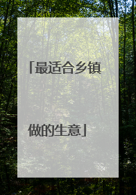 最适合乡镇做的生意