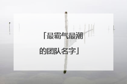 最霸气最潮的团队名字