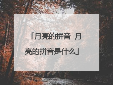 月亮的拼音 月亮的拼音是什么