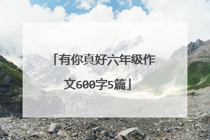 有你真好六年级作文600字5篇