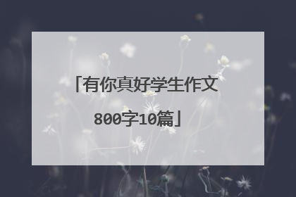 有你真好学生作文800字10篇