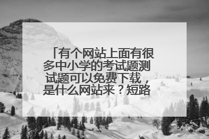 有个网站上面有很多中小学的考试题测试题可以免费下载，是什么网站来？短路忘了。。。。。。