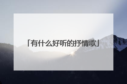 有什么好听的抒情歌