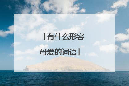 有什么形容母爱的词语