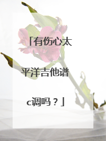 有伤心太平洋吉他谱c调吗？