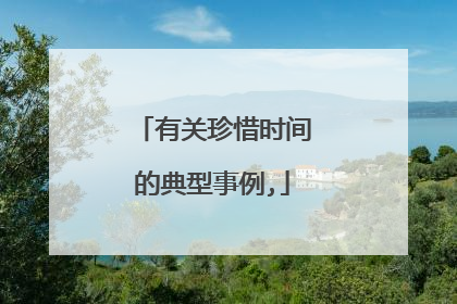 有关珍惜时间的典型事例,