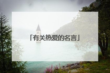 有关热爱的名言
