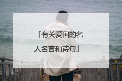 有关爱国的名人名言和诗句