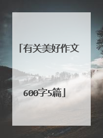 有关美好作文600字5篇
