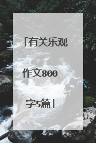 有关乐观作文800字5篇