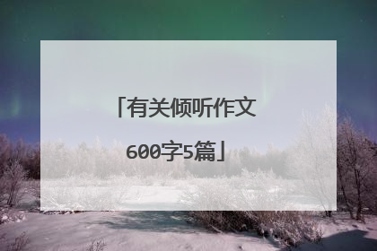 有关倾听作文600字5篇