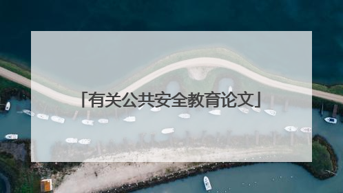 有关公共安全教育论文