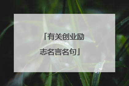 有关创业励志名言名句