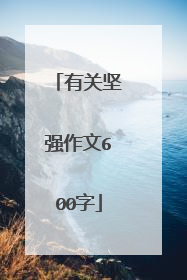有关坚强作文600字