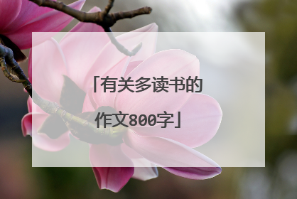 有关多读书的作文800字