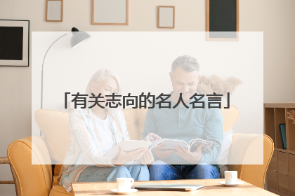 有关志向的名人名言
