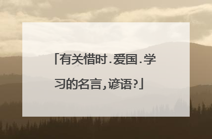 有关惜时.爱国.学习的名言,谚语?