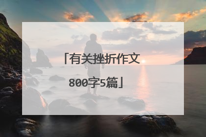 有关挫折作文800字5篇