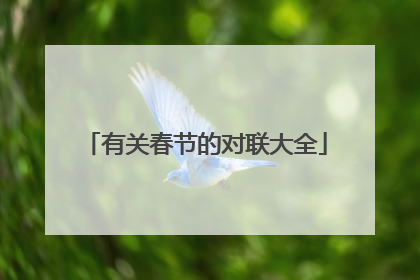 有关春节的对联大全