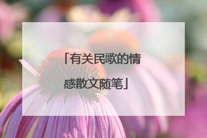 有关民歌的情感散文随笔