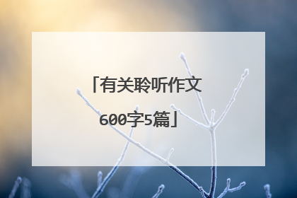 有关聆听作文600字5篇