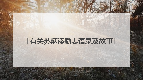 有关苏炳添励志语录及故事