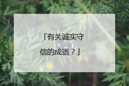 有关诚实守信的成语？