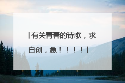 有关青春的诗歌，求自创，急！！！！