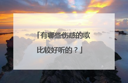 有哪些伤感的歌比较好听的？