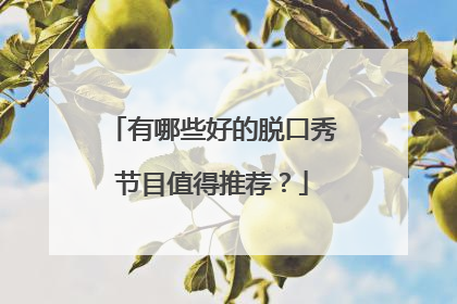有哪些好的脱口秀节目值得推荐？