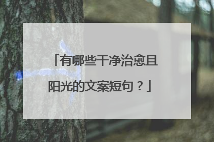 有哪些干净治愈且阳光的文案短句？