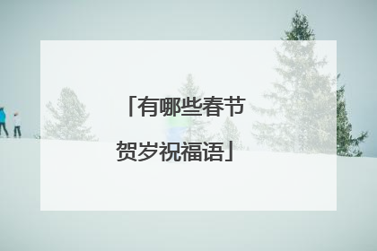 有哪些春节贺岁祝福语