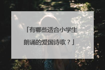 有哪些适合小学生朗诵的爱国诗歌？