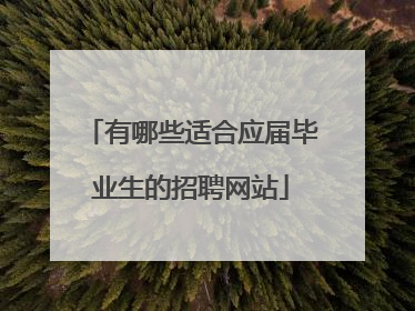 有哪些适合应届毕业生的招聘网站