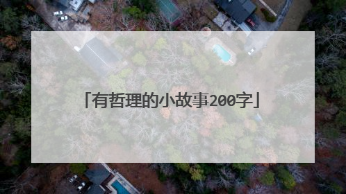 有哲理的小故事200字