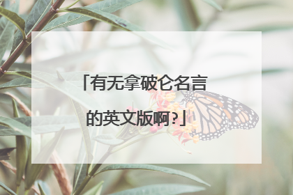 有无拿破仑名言的英文版啊?