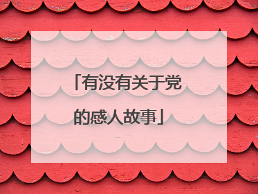 有没有关于党的感人故事