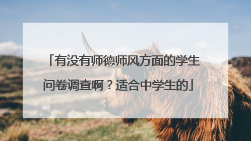 有没有师德师风方面的学生问卷调查啊?适合中学生的