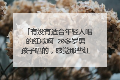 有没有适合年轻人唱的红歌啊 20多岁男孩子唱的，感觉那些红歌听起来都没怎么流行元素，能推荐几首吗