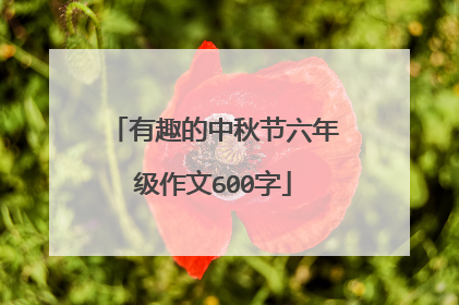 有趣的中秋节六年级作文600字