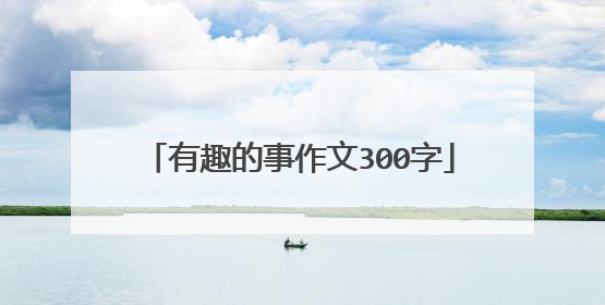 有趣的事作文300字