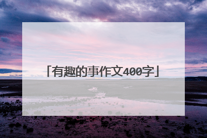 有趣的事作文400字