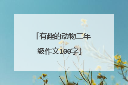 有趣的动物二年级作文100字